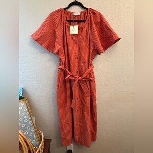 Dress Forum Los Angeles striped midi dress- NWT